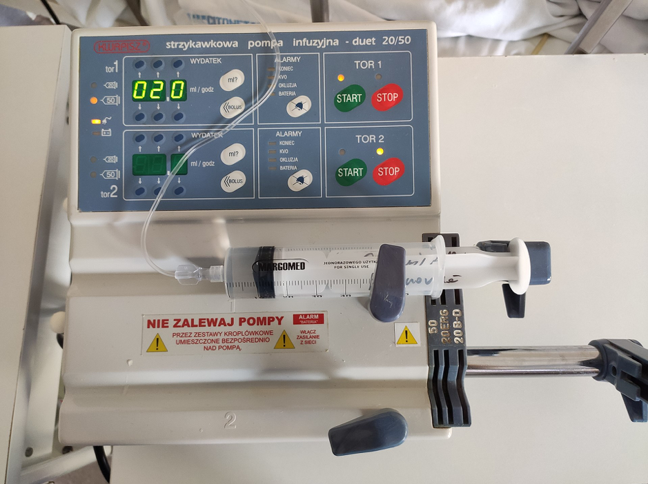 Decorative image of an infusion pump